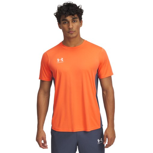 UNDER ARMOUR Męska koszulka treningowa Under Armour UA M's Challenger Train Ss  pomarańczowa Pomarańczowy