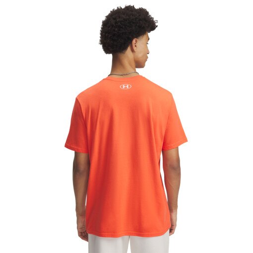 Męski t-shirt z nadrukiem Under Armour UA M Sportstyle LC SS - pomarańczowy