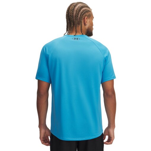 Męska koszulka treningowa Under Armour UA M Tech Print Fill SS - niebieska