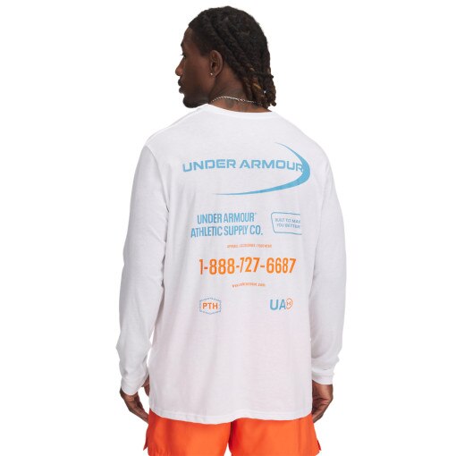 Męski longsleeve z nadrukiem Under Armour UA Workwear Logo - biały