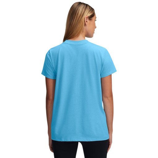 Damski t-shirt z nadrukiem Under Armour Campus Core Ss - niebieski
