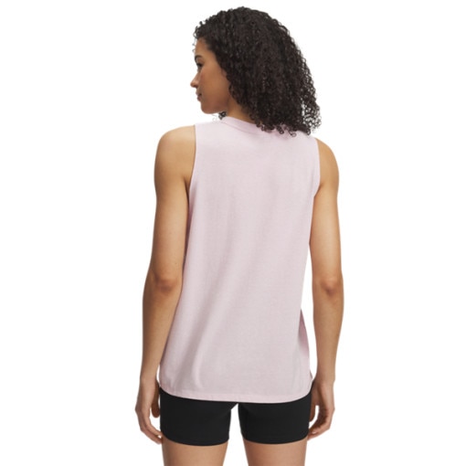 Damski top z nadrukiem Under Armour UA Rival Muscle Tank - różowy