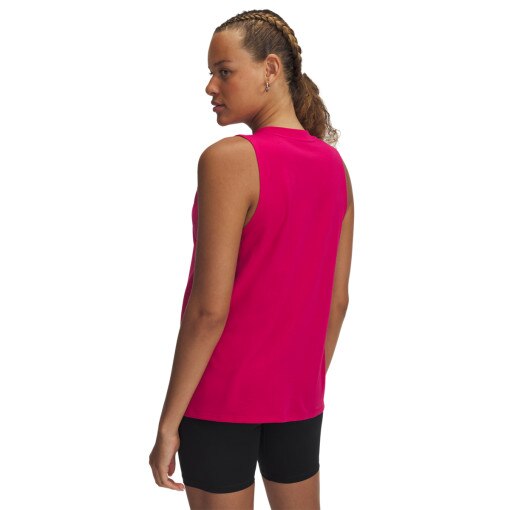 Damski top z nadrukiem Under Armour UA Rival Muscle Tank - różowy