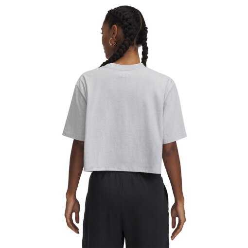 Damski t-shirt crop-top Under Armour UA Rival SS - szary