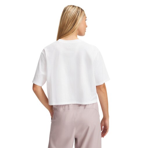 Damski t-shirt crop-top Under Armour UA Rival SS - biały