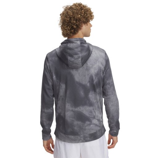 Męska bluza dresowa rozpinana z kapturem Under Armour UA Rival Terry AOP FZ Q1 - szara