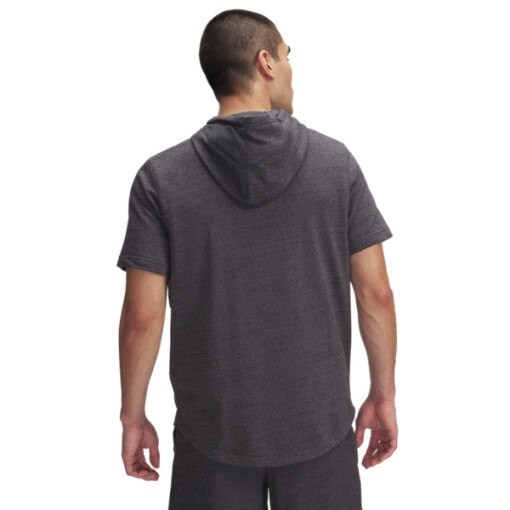 Męska bluza dresowa nierozpinana z krótkim rękawem Under Armour UA Rival Terry LC SS HD - szara