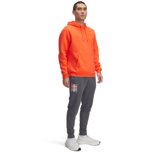 UNDER ARMOUR Męskie spodnie dresowe Under Armour UA Rival Terry Logo Jogger  szare Szary