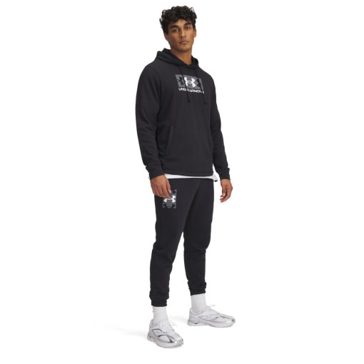 UNDER ARMOUR Męskie spodnie dresowe Under Armour UA Rival Terry Logo Jogger  czarne Czarny