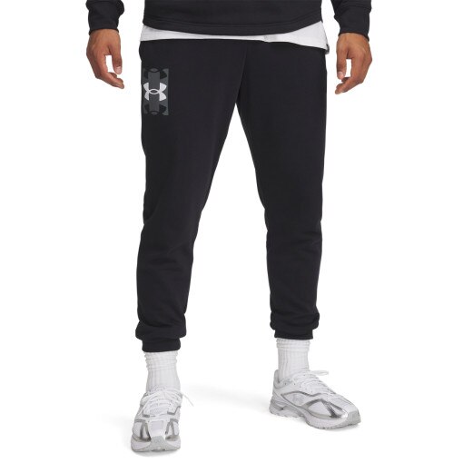 Męskie spodnie dresowe Under Armour UA Rival Terry Logo Jogger - czarne