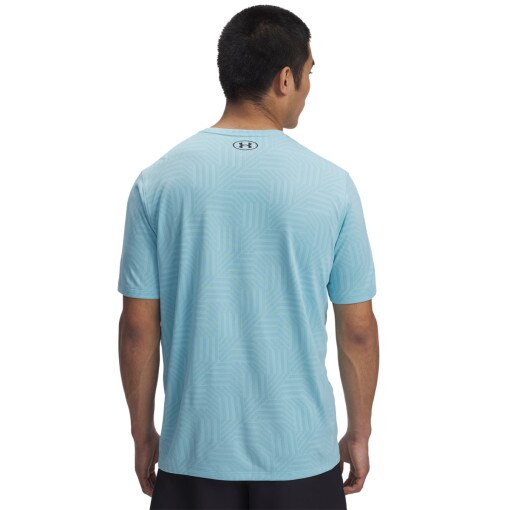 Męska koszulka treningowa Under Armour UA Tech Vent Geotessa SS - niebieska