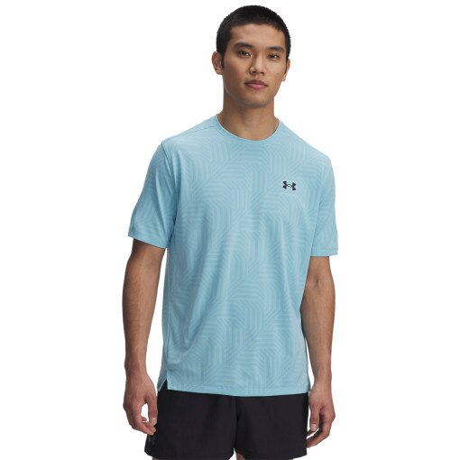 UNDER ARMOUR Męska koszulka treningowa Under Armour UA Tech Vent Geotessa SS  niebieska Niebieski