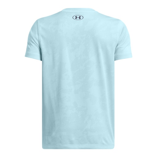 Chłopięca koszulka treningowa Under Armour UA Tech Vent Jacquard Short Sleeve - niebieska
