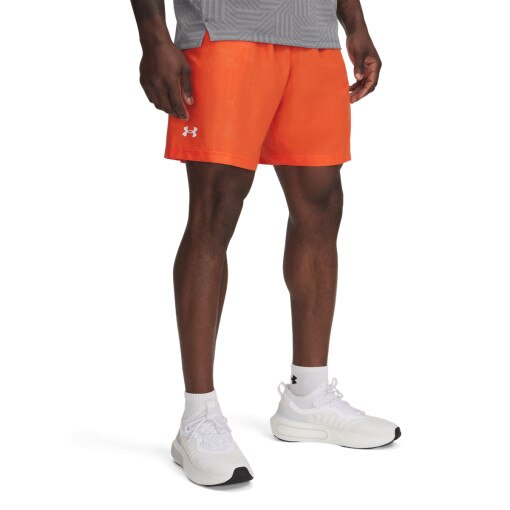Męskie spodenki treningowe Under Armour UA Tech Woven Emboss Short - pomarańczowe