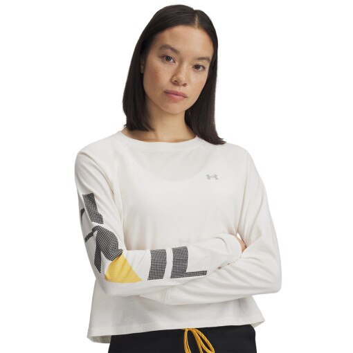 UNDER ARMOUR Damski longsleeve do biegania Under Armour UA Trail Run Graphic LS  beżowy Beżowy