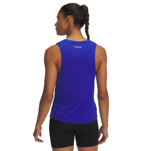 Damski top do biegania Under Armour UA Trail Run Tank - granatowy