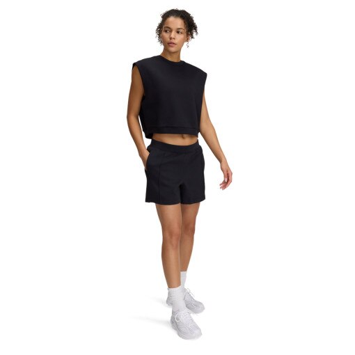 UNDER ARMOUR Damskie spodenki dresowe Under Armour UA Unstoppable Fleece Short  czarne Czarny