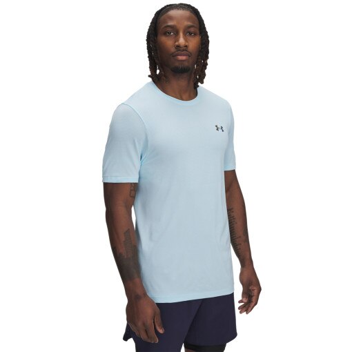 UNDER ARMOUR Męska koszulka treningowa Under Armour UA Vanish Elite Seamless SS  niebieska Niebieski