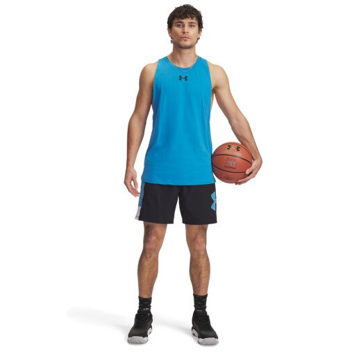UNDER ARMOUR Męskie spodenki do koszykówki Under Armour UA Zone 7" Woven Short  czarne Czarny