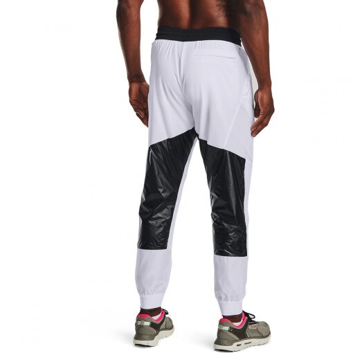 Męskie spodnie treningowe UNDER ARMOUR Recover Legacy Pant - białe