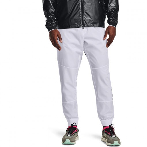 UNDER ARMOUR Męskie spodnie treningowe UNDER ARMOUR Recover Legacy Pant  białe Biały