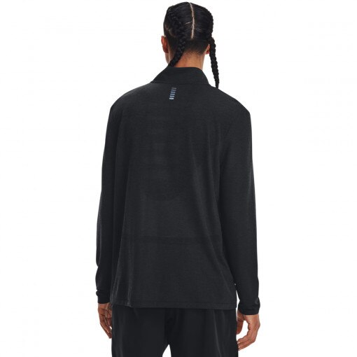 Męski longsleeve do biegania Under Armour UA Seamless Stride 1/4 Zip - czarny