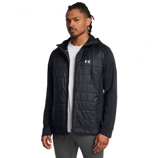 UNDER ARMOUR Męska kurtka treningowa Under Armour Armour Fleece Swacket  czarna Czarny