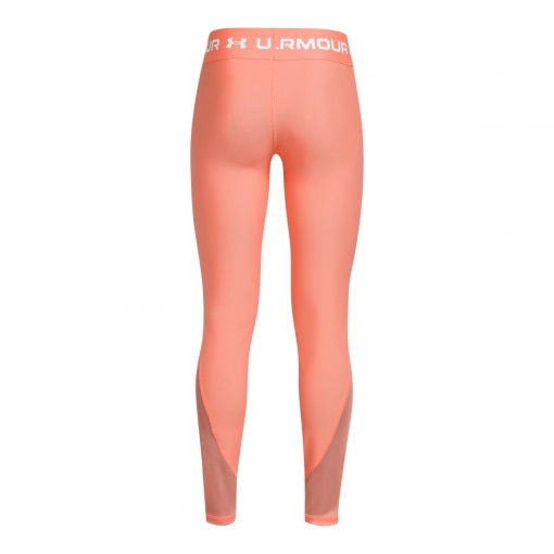 Dziewczęce legginsy treningowe Under Armour HeatGear Armour Leggings - pomarańczowe