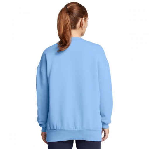 Damska bluza dresowa nierozpinana bez kaptura Under Armour UA Icon Fleece OS Crew - niebieska