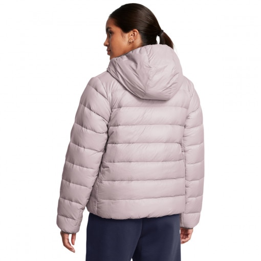 Damska kurtka z puchem naturalnym Under Armour Legend Down Hooded Jacket - beżowa