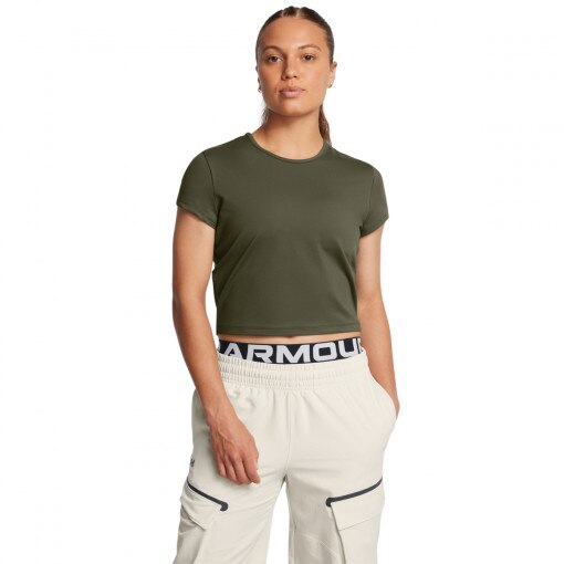 UNDER ARMOUR Damska koszulka treningowa Under Armour Meridian Baby Tee oliwkowa/khaki Zielony