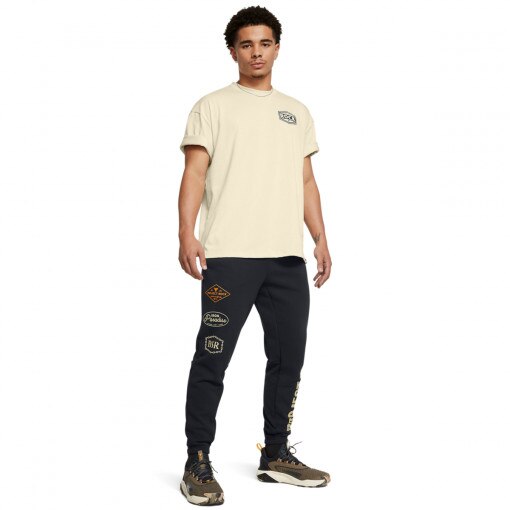 UNDER ARMOUR Męskie spodnie treningowe Under Armour Project Rock Hwt Pant Tools czarne Czarny