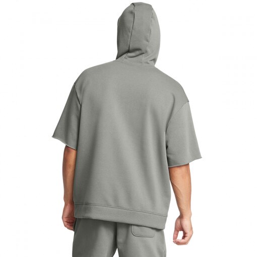 Męska bluza dresowa z kapturem Under Armour Project Rock Heavyweight Tools Of The Trade Short Sleeve Hoodie - zielona 