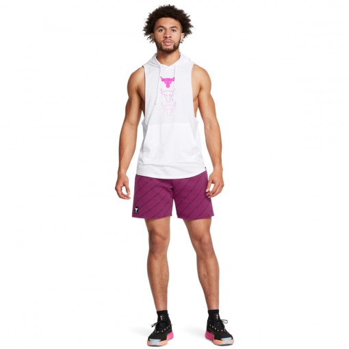 UNDER ARMOUR Męskie spodenki treningowe Under Armour Project Rock Icon Flc Short Pt Boh  fioletowe  Fioletowy