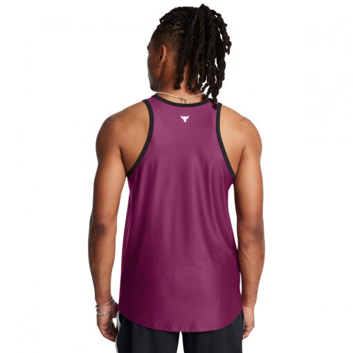 Męski top treningowy Under Armour Project Rock Mesh Tank Boh - fioletowy