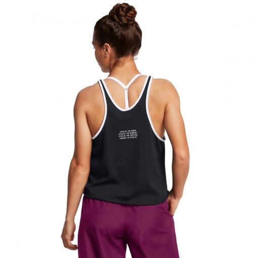 Damski top treningowy Under Armour Project Rock W Tank Boh - czarny