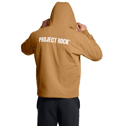 Męska kurtka przejściowa Under Armour Project Rock Work Jacket - brązowa