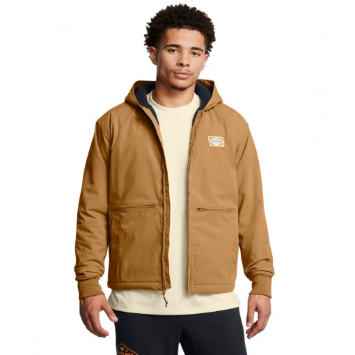 UNDER ARMOUR Męska kurtka przejściowa Under Armour Project Rock Work Jacket  brązowa Brązowy