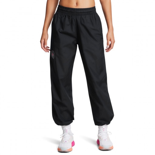 Damskie spodnie treningowe Under Armour Project Rock W Wvn Pant Boh - czarne