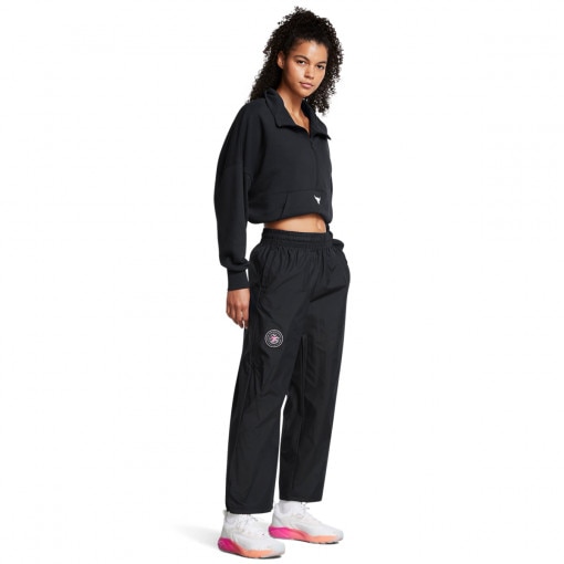 UNDER ARMOUR Damskie spodnie treningowe Under Armour Project Rock W Wvn Pant Boh  czarne Czarny