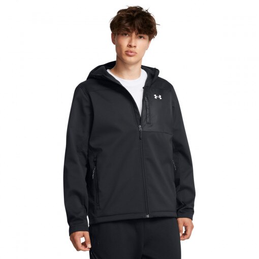 UNDER ARMOUR Męska kurtka przejściowa Under Armour Shield Hooded Jacket  czarna Czarny