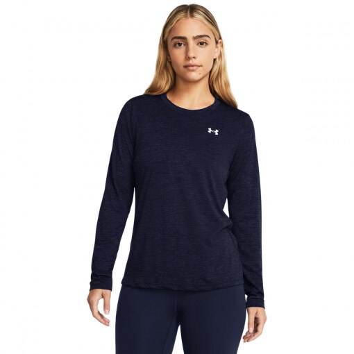 UNDER ARMOUR Damski longsleeve treningowy Under Armour Tech Ls Crew Twist  granatowy Granatowy