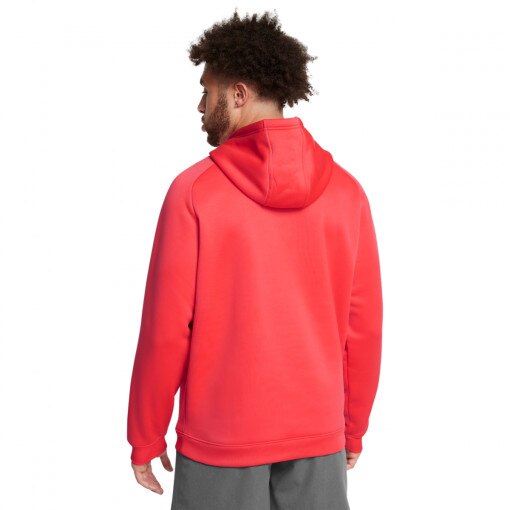 Męska bluza treningowa z kapturem Under Armour UA Armour Fleece Pro Kanga Hd - czerwona