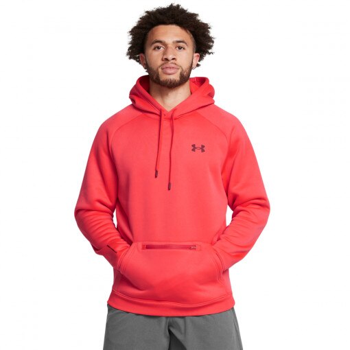 UNDER ARMOUR Męska bluza treningowa z kapturem Under Armour UA Armour Fleece Pro Kanga Hd  czerwona Czerwony