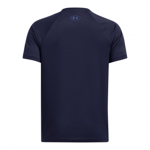 Chłopięca koszulka treningowa Under Armour UA B Tech Wm Logo Ss - granatowa