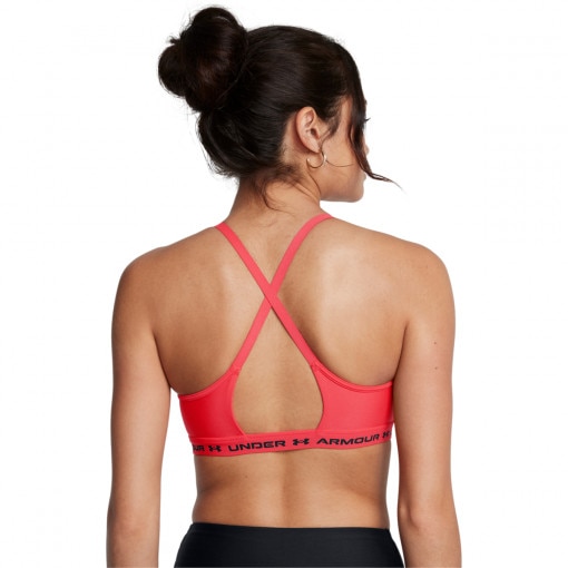 Biustonosz treningowy Under Armour UA Crossback Low Bra - czerwony