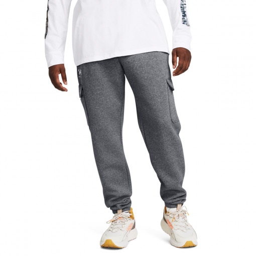 Męskie spodnie dresowe Under Armour UA Icon Fleece Cargo Pant - szare