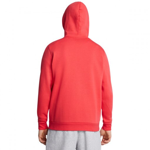 Męska bluza dresowa nierozpinana z kapturem Under Armour UA Icon Fleece Hoodie - czerwona