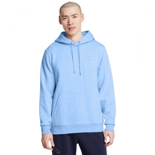 UNDER ARMOUR Męska bluza dresowa nierozpinana z kapturem Under Armour UA Icon Fleece Hoodie  niebieska Niebieski