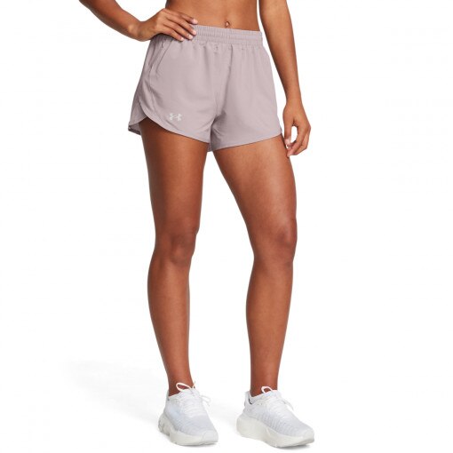 Damskie spodenki do biegania Under Armour UA Fly By 3'' Shorts - beżowe
